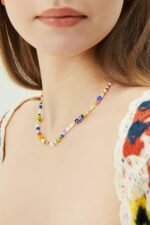 Irine Flower and Beads Necklace - Image 2