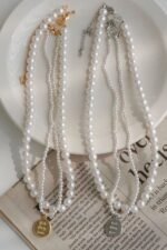 Faux Pearl Layered Necklace - Image 2