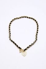 Black Chain Heart Necklace - Image 2