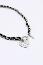 Black Chain Heart Necklace - Image 6
