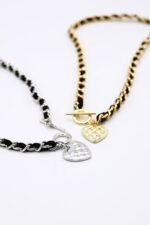 Black Chain Heart Necklace - Image 5