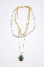 Aerin Pearl Chain Layered Necklace - Image 4