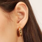 Golden Half Hoop Earrings