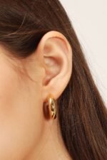 Golden Half Hoop Earrings