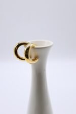 Golden Half Hoop Earrings - Image 3