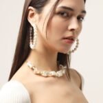 XL Faux Pearl Hoop Earrings