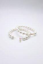 XL Faux Pearl Hoop Earrings - Image 7