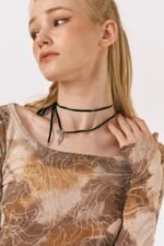 Metal Bows Velvet Necklace - Image 3
