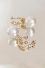 Faux Pearl Ringering Earrings - Image 3