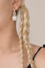 Faux Pearl Ringering Earrings - Image 2
